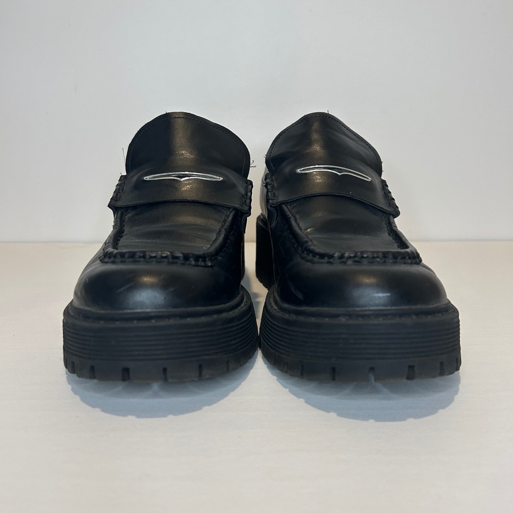 Steve Madden Malvern Loafers Womens 8.5 Black Chunky Platform Lug Sole MALV02S1 - Picture 3 of 8